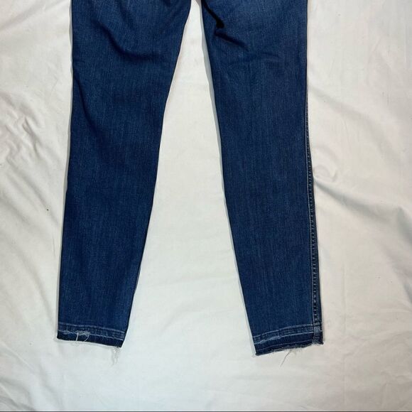 Madewell 10" High-Rise Skinny Jeans: Drop-Hem Edition Button Fly Blue Washed 25 - Picture 10 of 10